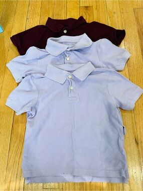 Children’s Place 4T Short-Sleeve Polo Shirt - Lavender and burgundy(Pack)